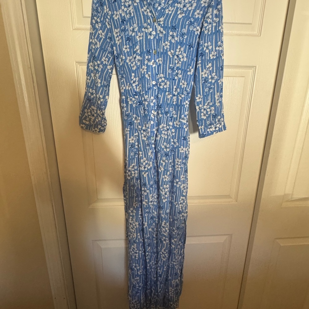 Floral Blue Maxi Dress